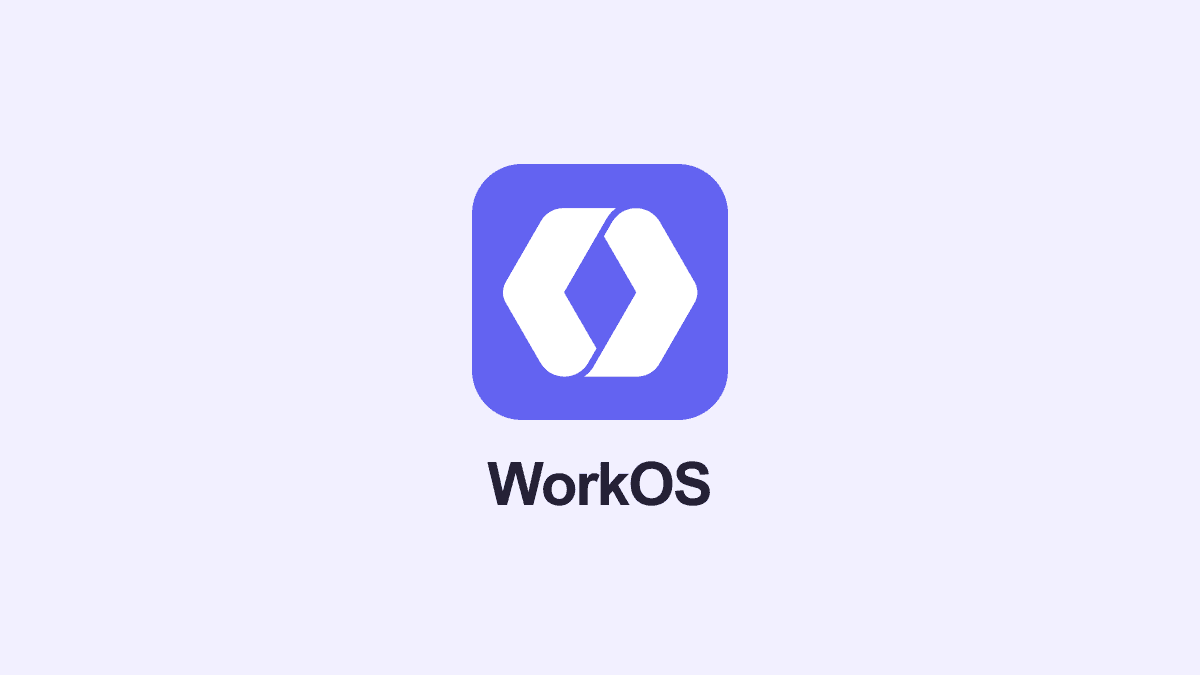 WorkOS logo on a light lavender background.