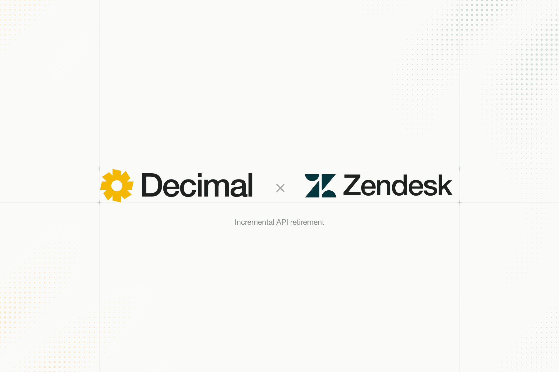 Decimal and Zendesk logos side by side.